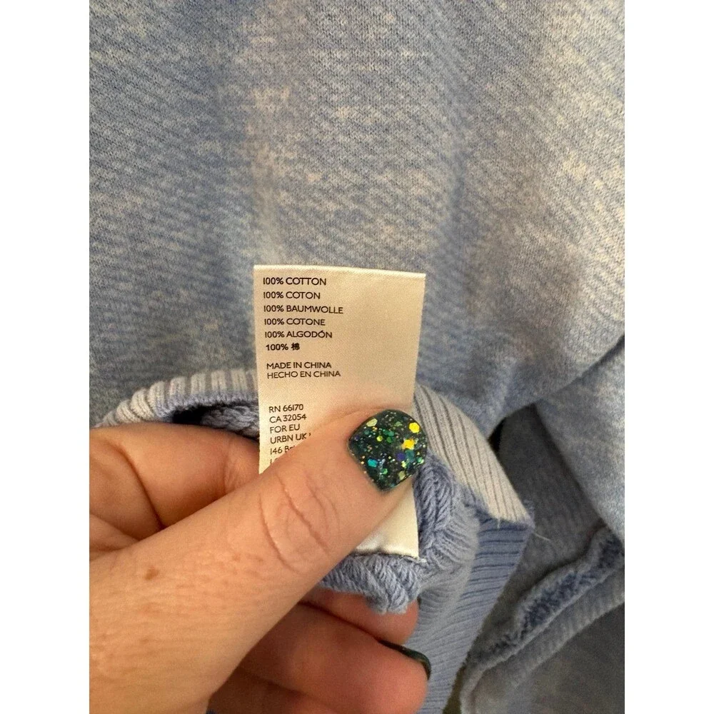 Free people size XS extra small blue Ricky long sleeve sweatshirt top